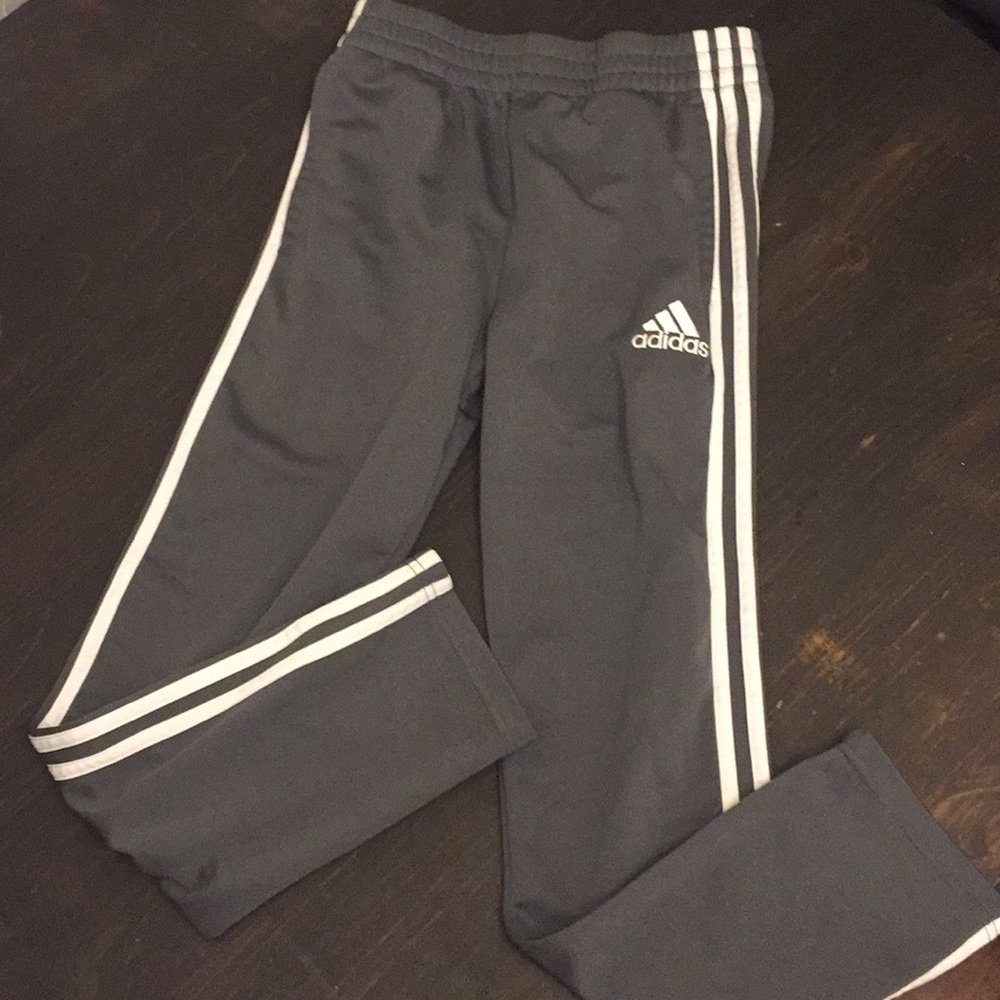 Boys Grey Adidas Track Pants - size 10/12